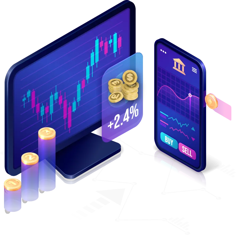 Trader analyzing candlestick charts on MetaTrader 5 platform
